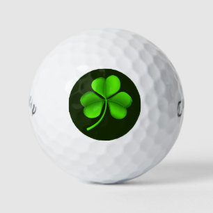 Green Shamrock On Dark Green cwb gbcnt Golf Balls