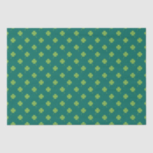 Green shamrock pattern tissue paper