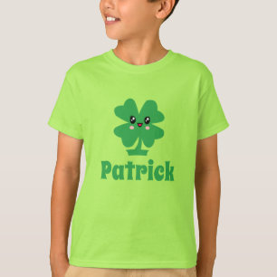 Green Shamrock Personalized Name T-Shirt
