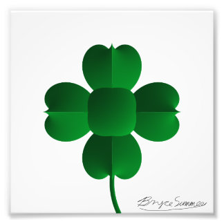 Green Shamrock Photo Print