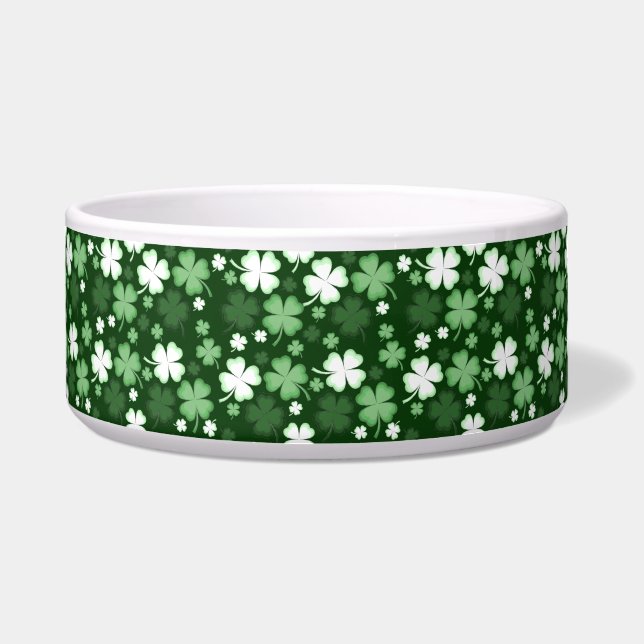 Green Shamrock, St. Patrick"s Day Dog (Front)