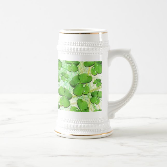Green Shamrock St Patrick's Day Beer Stein (Right)
