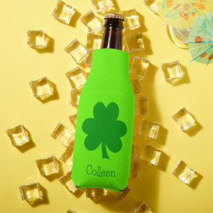 Green Shamrock St Patrick's Day Bottle Cooler