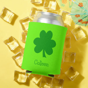 Green Shamrock St Patrick's Day Can Cooler
