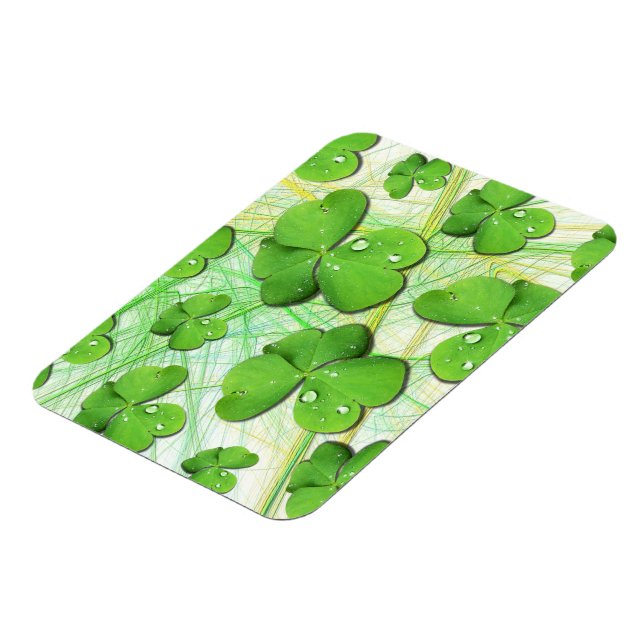 Green Shamrock St Patrick's Day Flexi Magnet (Left Side)