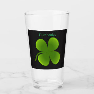 green Shamrock St Patrick's Day   Glass