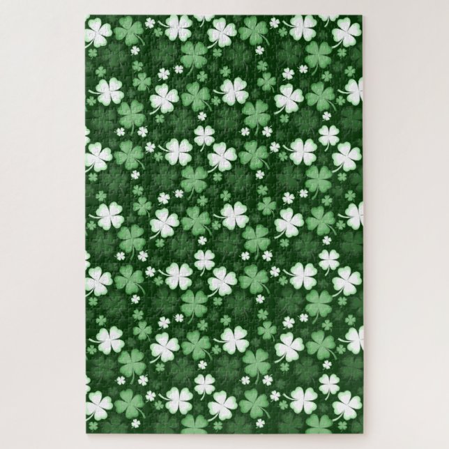 Green Shamrock, St. Patrick's Day Jigsaw Puzzle (Vertical)