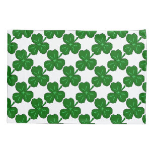 Green Shamrock St. Patricks Day Pillowcase