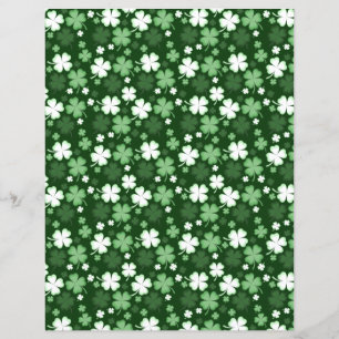 Green Shamrock, St. Patrick's Day Scrapbook Paper