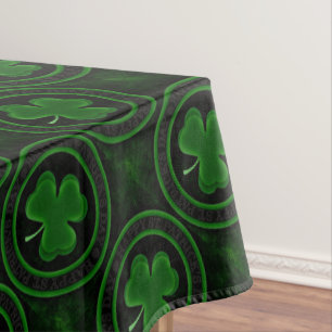 green Shamrock St Patrick's Day Tablecloth