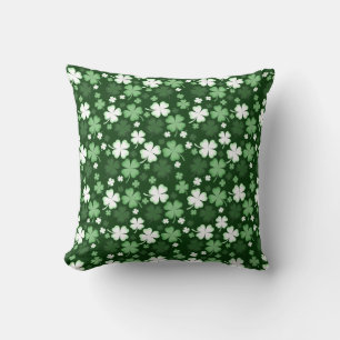 Green Shamrock, St. Patrick's Day Throw Pillow