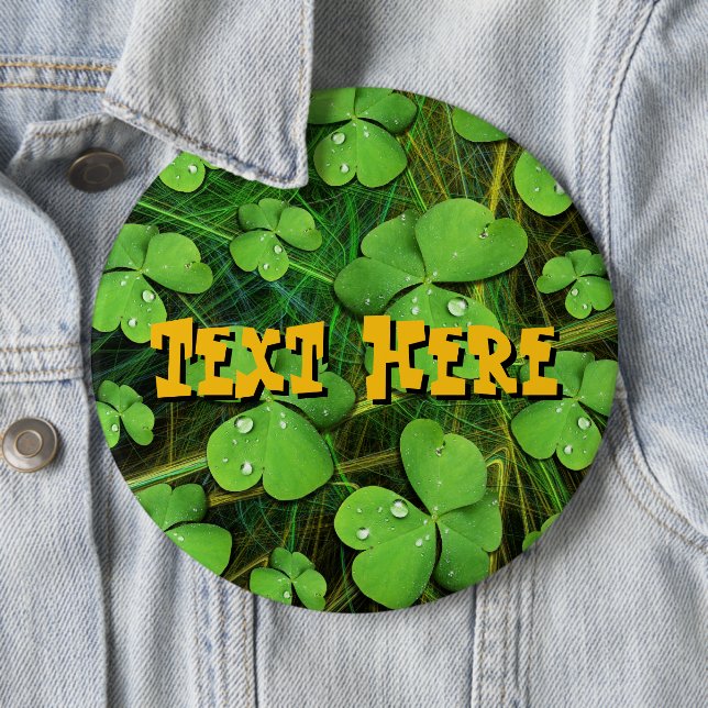 Green Shamrock St Patrick's iPhone 5 Case-Mate 6 Inch Round Button (In Situ)