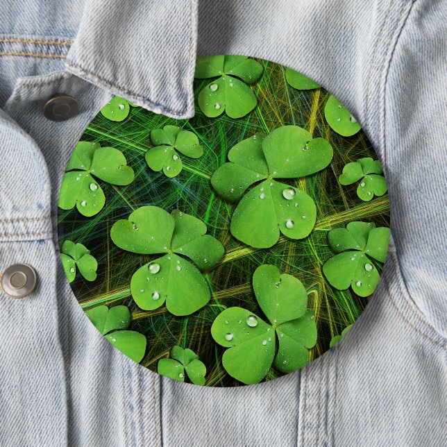 Green Shamrock St Patrick's iPhone 5 Case-Mate 6 Inch Round Button (In Situ)
