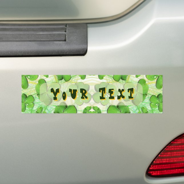 Green Shamrock St Patrick's iPhone 5 Case-Mate Bumper Sticker (On Car)