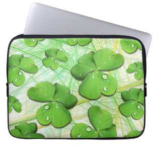 Green Shamrock St Patrick's iPhone 5 Case-Mate Laptop Sleeve