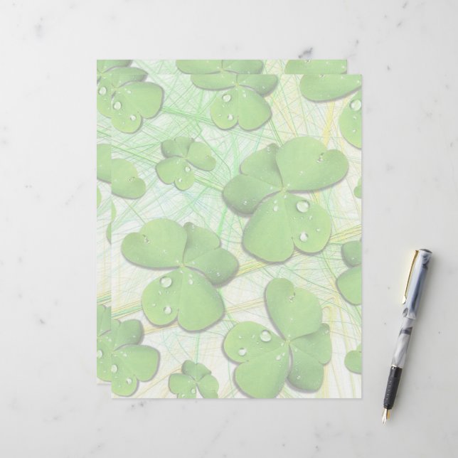 Green Shamrock St Patrick's iPhone 5 Case-Mate Letterhead (Front/Back In Situ)