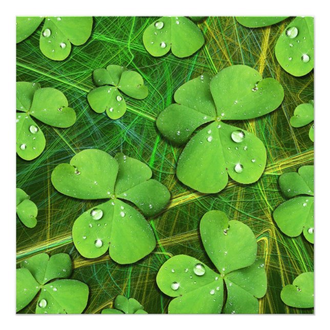 Green Shamrock St Patrick's iPhone 5 Case-Mate Photo Print (Front)