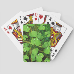 Green Shamrock St Patrick's iPhone 5 Case-Mate Playing Cards