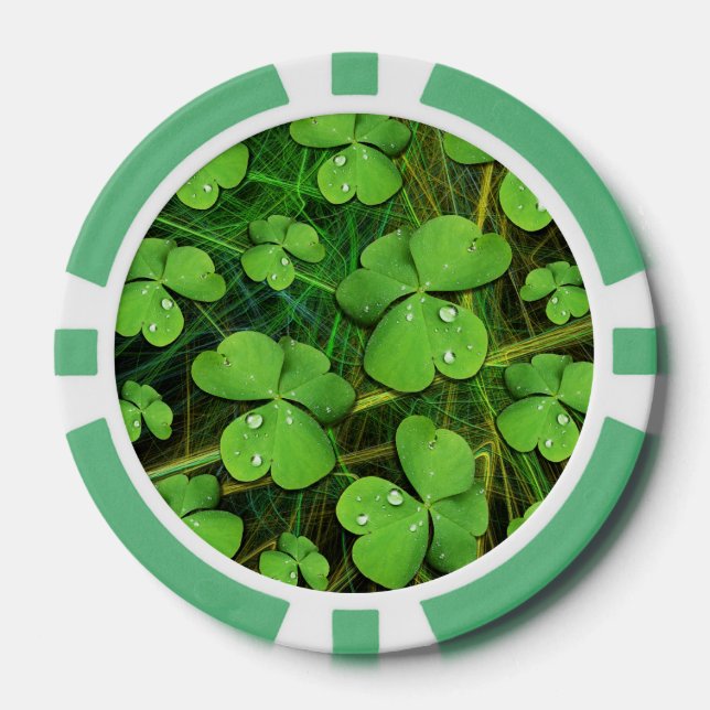 Green Shamrock St Patrick's iPhone 5 Case-Mate Poker Chips (Front)