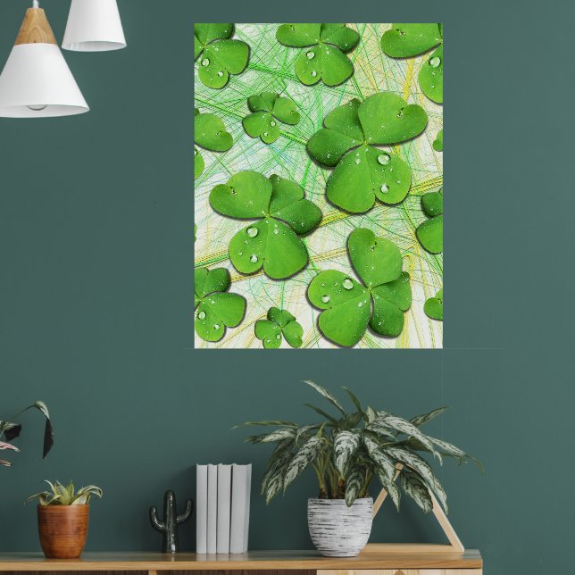 Green Shamrock St Patrick's iPhone 5 Case-Mate Poster (Living Room 1)