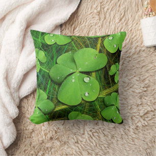 Green Shamrock St Patrick's iPhone 5 Case-Mate Throw Pillow