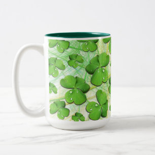 Green Shamrock St Patrick's iPhone 5 Case-Mate Two-Tone Coffee Mug