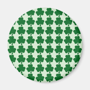 Green Shamrock Stripe Pattern Magnet