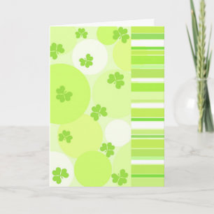 Green Shamrocks - Card