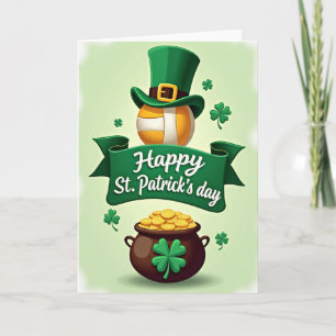 Green Shamrocks Pattern Card