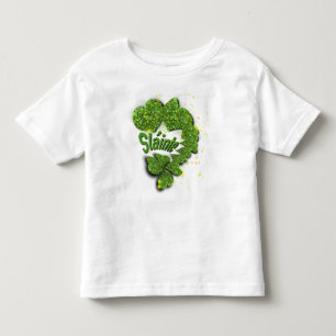 Green Shamrocks sparkling hearts ShainteT-Shirt Toddler T-shirt