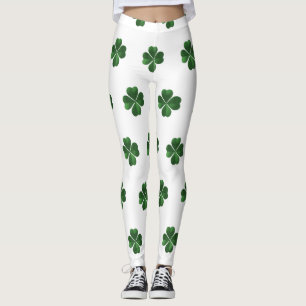 Green Shamrocks St. Patrick's Day Leggings