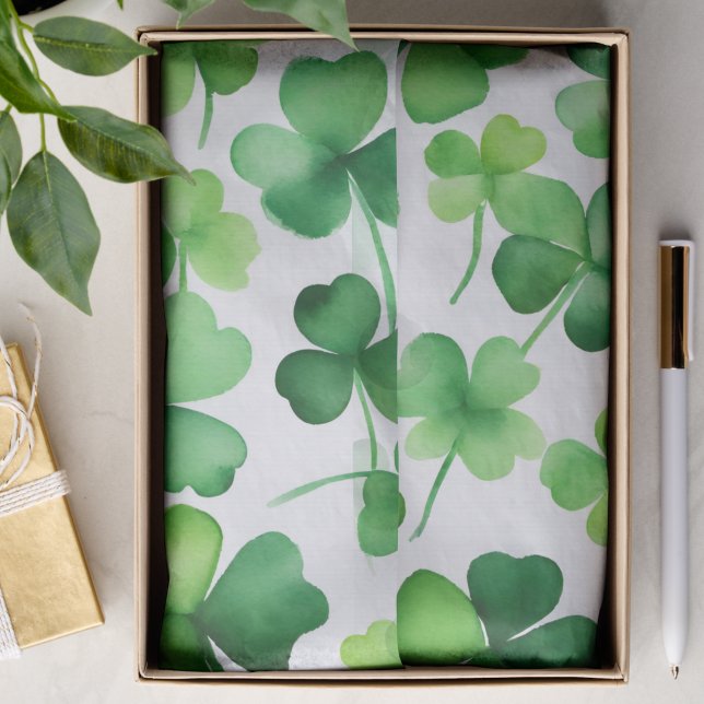 Green Shamrocks Tissue Paper (Creator Uploaded)