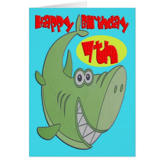 Green Shark Seventh Birthday (Front)