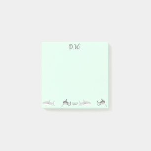 Green Sharks - Ocean Life Squad® Post-it Notes