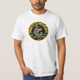 green sharks tiger stripe shirt