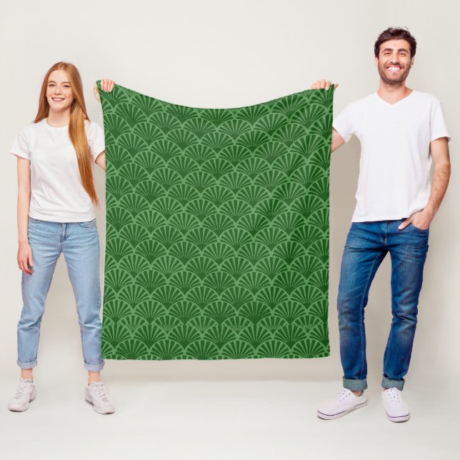 Green Sheaves Fleece Blanket (In Situ)