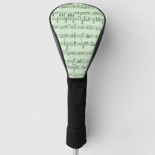 Green Sheet Music Golf Head Cover