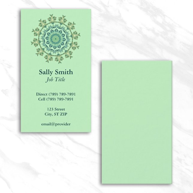 Green Shell Kaleidoscope Business Card (Green Shell Kaleidoscope Business Card)