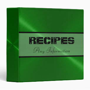 Green Shiny Stainless Steel Metal Binder