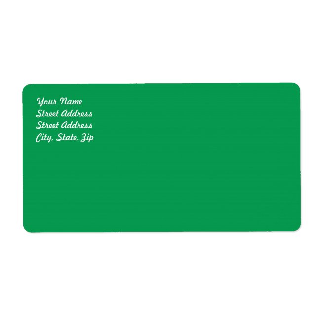 Green Shipping Label (Front)