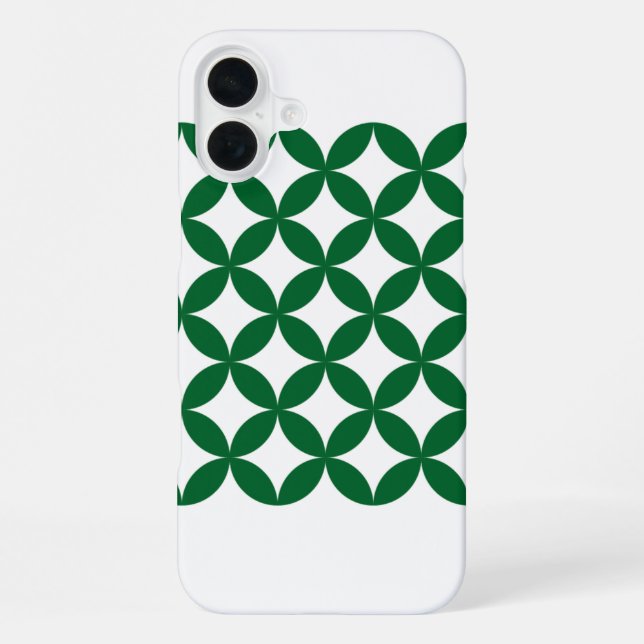 Green Shippo iPhone 16 Plus Case (Back)
