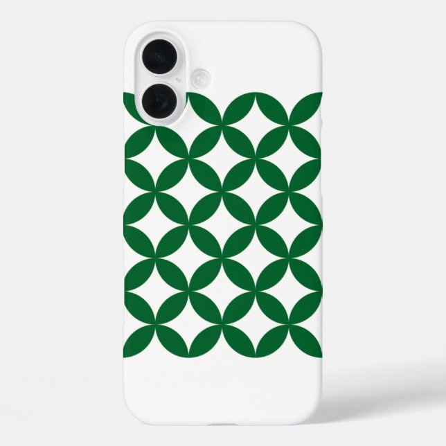Green Shippo iPhone 16 Plus Coque (Verso)