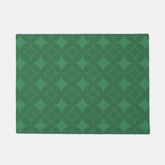 Green shippo pattern doormat (Front)
