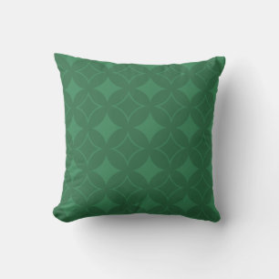 Green Shippo pattern Throw Pillow