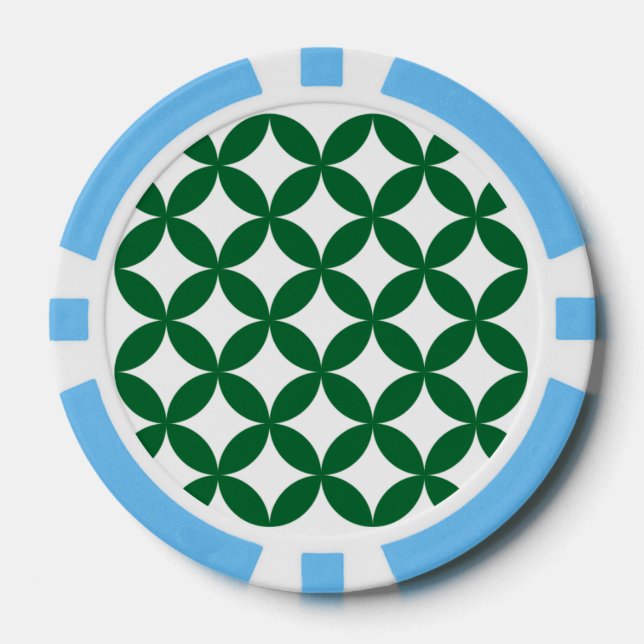 Green Shippo Poker Chips (Front)
