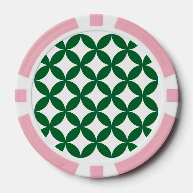 Green Shippo Poker Chips (Front)