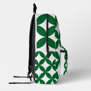 Green Shippo Print Backpack