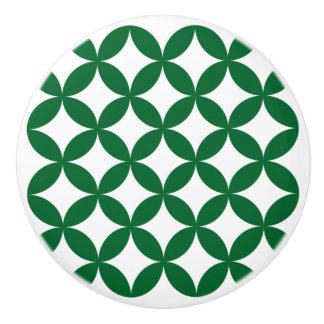 Green Shippo Round Ceramic Knob