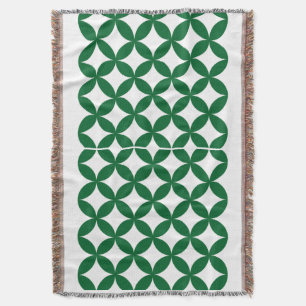 Green Shippo Throw Blanket