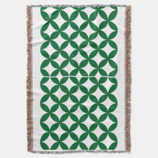 Green Shippo Throw Blanket